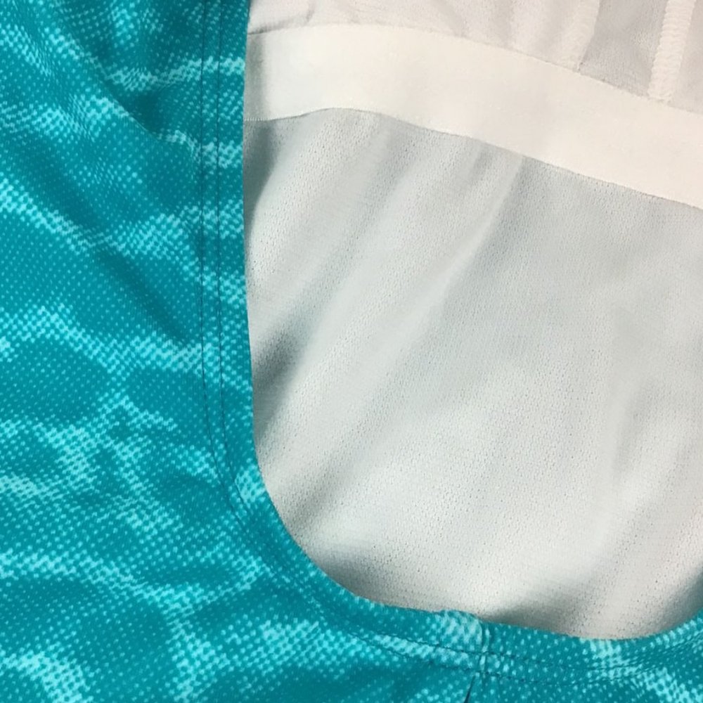 NIKE Blue Cheeta Print Padded Bra One Piece Bathing Suit NWOT - Picture 4 of 10